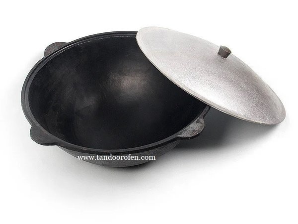 Uzbek Asia Kazan made of cast iron with aluminum lid 10/12/16 liters